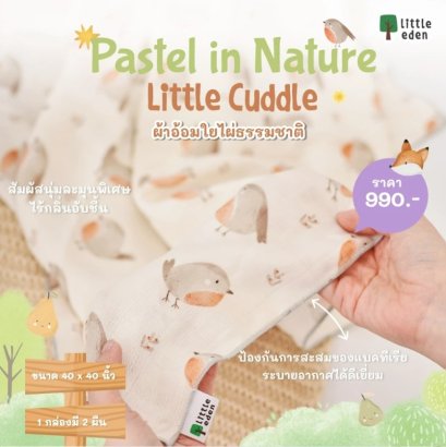 LITTLE EDEN ผ้าอ้อมใยไผ่ 100% 40x40 นิ้ว Pastel in Nature Collection (2pcs)