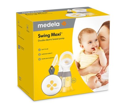 Medela เครื่องปั๊มนมไฟฟ้าคู่ พกพาสะดวก พร้อมแบตในตัว รุ่น New Swing Maxi