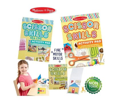 Melissa &amp; Doug ชุดฝึกตัดกรรไกรเด็ก Scissors Skills Activity Pad ของเล่นเสริมพัฒนาการ (3Y+)