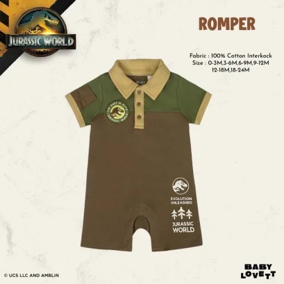 Babylovett ชุดรอมเปอร์เด็ก ลาย Jurassic World (0-24 เดือน)