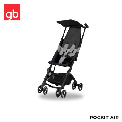 GB รถเข็นเด็ก รุ่น POCKIT AIR All-Terrain ทรงล้อคู่ ผ้าเบาะโปร่ง พับเล็ก (6m+)