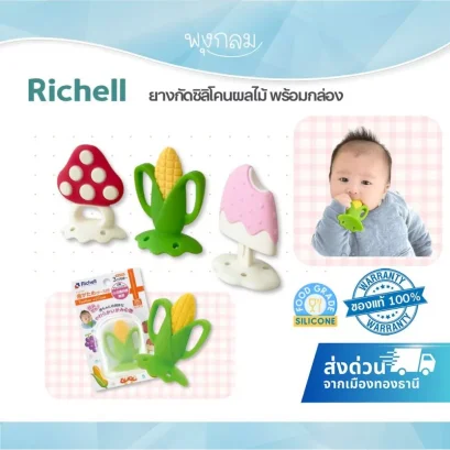RICHELL ยางกัดซิลิโคนผลไม้ Teether พร้อมกล่อง (3m+)