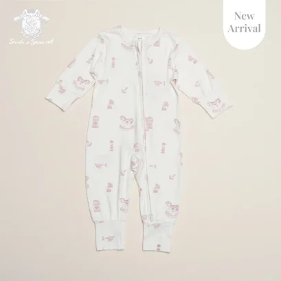 SNOW OWL x Sririta ชุดรอมเปอร์เด็กแขนขายาว Zip 2Way ผ้า Bamboo พรีเมี่ยม (6-12 เดือน)