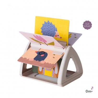 TAF TOYS หนังสือผ้าสองด้าน หมุนได้ Tummy Time Spinning Book