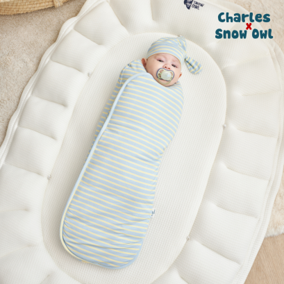 Charles x Snow Owl  ผ้าห่อตัวสำเร็จรูป รุ่น Baby Swaddle 0-3 เดือน