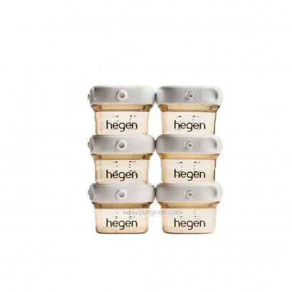 HEGEN ขวดเก็บนมสูญญากาศ 2 ออนซ์ BREAST MILK STORAGE 6pcs.