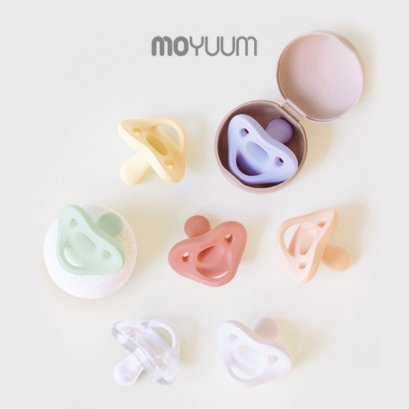 MOYUUM จุกหลอกเด็ก ซิลิโคนทั้งชิ้นพร้อมกล่องเก็บจุกหลอก รุ่น Macaron