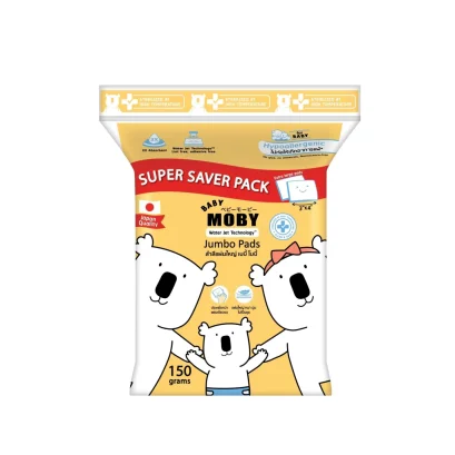 BABY MOBY สำลีแผ่นใหญ่ขนาด 3 x 4 นิ้ว รุ่น JumboPads 170 กรัม