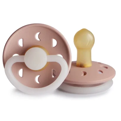 FRIGG Pacifier จุกหลอกยางธรรมชาติ ห่วงเรืองแสง รุ่น Moon Phase Night Latex (0-18m)