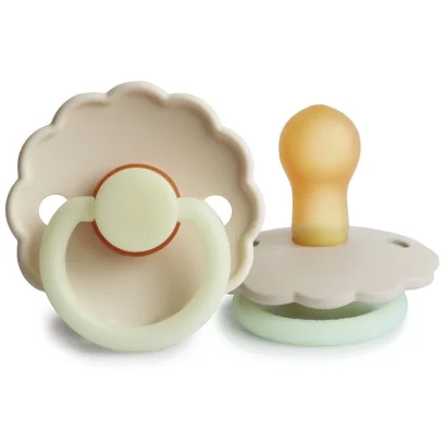 FRIGG Pacifier จุกหลอกยางธรรมชาติ ห่วงเรืองแสง รุ่น Daisy Night Latex (0-18m)