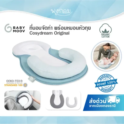 BABYMOOV ที่นอนจัดท่าป้องกันกรดไหลย้อน พร้อมหมอนหัวทุย รุ่น Cosydream Original (0-3m)