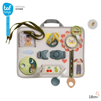 TAF TOYS บอร์ดกิจกรรม สำหรับเด็กวัยหัดเดิน Snap &#039;n Learn Board (18m+)