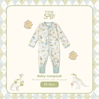 Friend Of Sally Romper ชุดเด็กแขนขายาว ชุดจั๊มสูทเด็ก Zip 2 Way (0-12m)