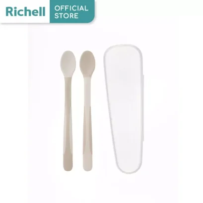 RICHELL T.L.I. ชุดช้อนซิลิโคนปลายนิ่ม สำหรับป้อนซุปและป้อนข้าว (5m+)