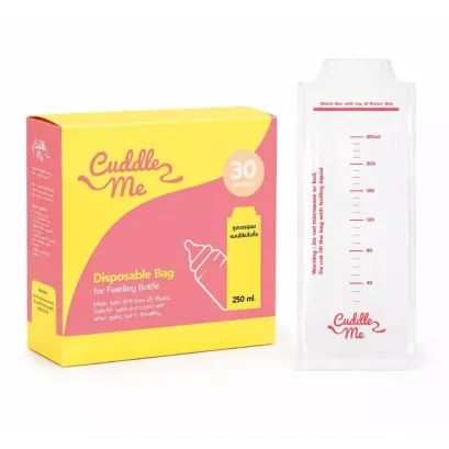 Cuddle Me ถุงบรรจุนม ถุงรองขวดนมแบบใช้แล้วทิ้ง BPA Free 30 ถุง/กล่อง