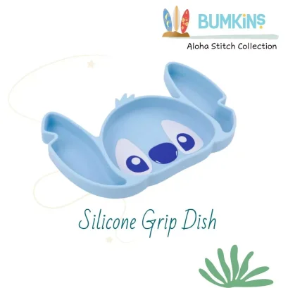 Bumkins จานซิลิโคนก้นดูดสำหรับเด็ก ซิลิโคน Food Grade 100%