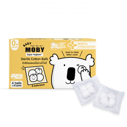 BABY MOBY  สำลีเช็ดตา สำลีก้อนสเตอไรส์