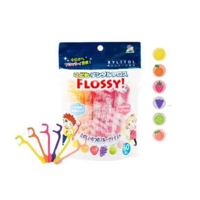 FLOSSY ไหมขัดฟันสำหรับเด็ก (60ชิ้น/ซอง)