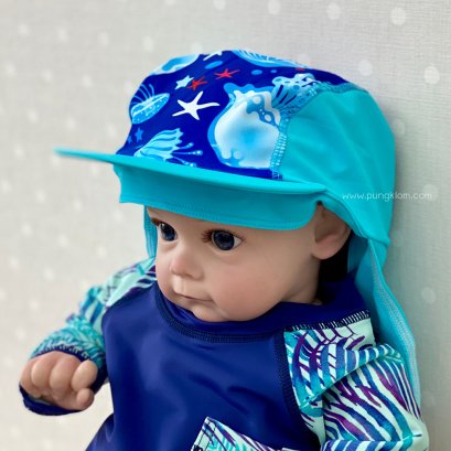 HOLIHI หมวกว่ายน้ำเด็กกันยูวี แบบมีปีก รุ่น ชุมพร
