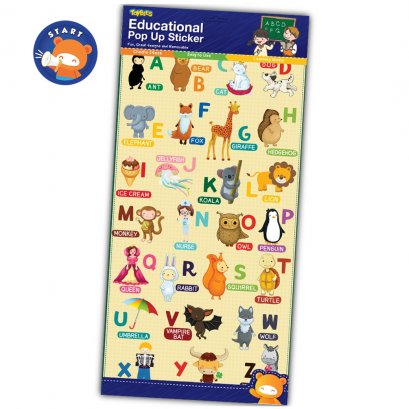 TOYBIES สติ๊กเกอร์กันน้ำทอยบี้ส์พูดได้ ลาย A-Z