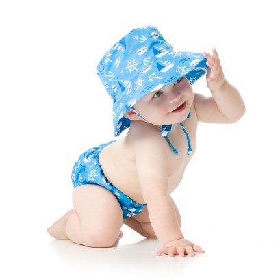 BUMKINS  ชุดกางเกงผ้าอ้อมว่ายน้ำสำหรับเด็ก UPF50+ ลาย Ahoy