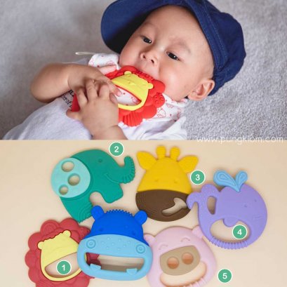 MARCUS &amp; MARCUS ยางกัดซิลิโคน SENSORY TEETHER