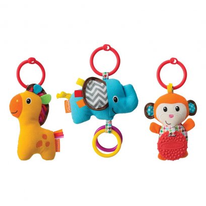 INFANTINO  ตุ๊กตาโมบายสัตว์ Tag Along Travel Pals (0m+)