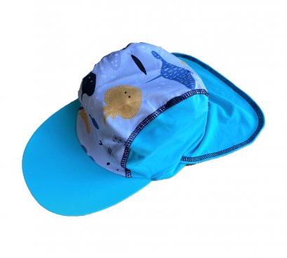 HOLIHI หมวกว่ายน้ำเด็กกันยูวี แบบมีปีก รุ่น เกาะหลา