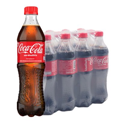 โค้ก เครื่องดื่มน้ำอัดลม รสออริจินัล น้ำตาลน้อยกว่า 590 มล. x 12