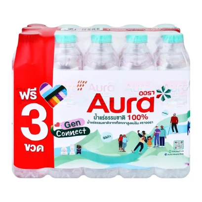 น้ำดื่ม น้ำแร่ออร่า 500มิลิลิตร