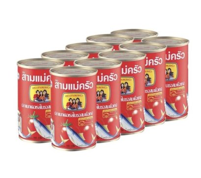 สามแม่ครัวฝางัด ปลาแมคเคอเรลในซอสมะเขือเทศ 155 กรัม (แพ็ก 10 ชิ้น)