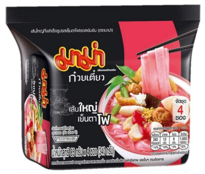 มาม่าซอง เส้นใหญ่เย็นตาโฟซอสเข้มข้น 85 กรัม (แพ็ก 4 ซอง)