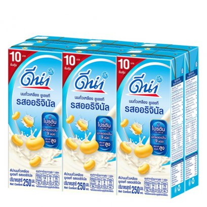 ดีน่านมถั่วเหลือง ยูเอชทีรสออริจินัล 250 มล.