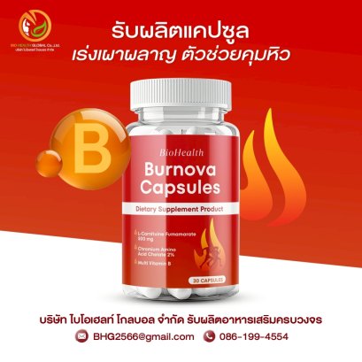Burnova Capsules – เร่งเผาผลาญ ควบคุมหิว ลดน้ำหนักอย่างมั่นใจ