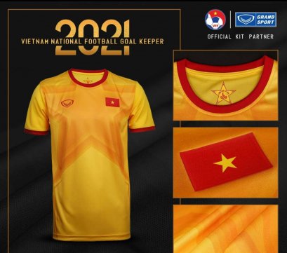 2021-2022 Vietnam National Team Genuine Official Football Soccer Jersey Shirt Yellow Goalkeeper Player Edition