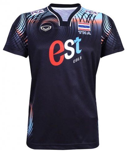 2024 Thailand Volleyball National Team Thai Jersey Shirt Player Black - 2024 Nation League Version