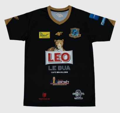 2024 - 25 Pattaya United Authentic Thailand Football Soccer League Jersey Third Black