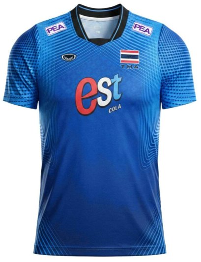 2026 Thailand Volleyball National Team Thai Jersey Shirt Blue - World Nation League Tournament - VNL 2026