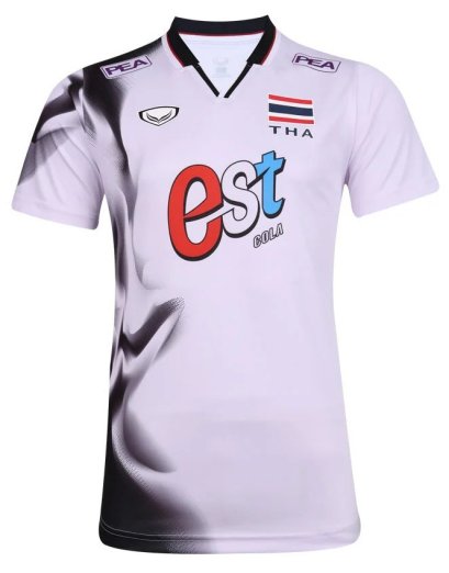 2025 Thailand Volleyball National Team Thai Jersey Shirt White - Nation League Tournament (VNL 2025)