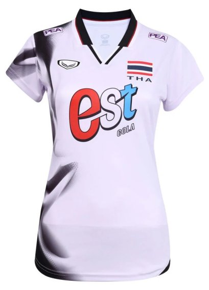 2025 Thailand Volleyball National Team Thai Jersey Shirt White - Nation League Tournament (VNL 2025)