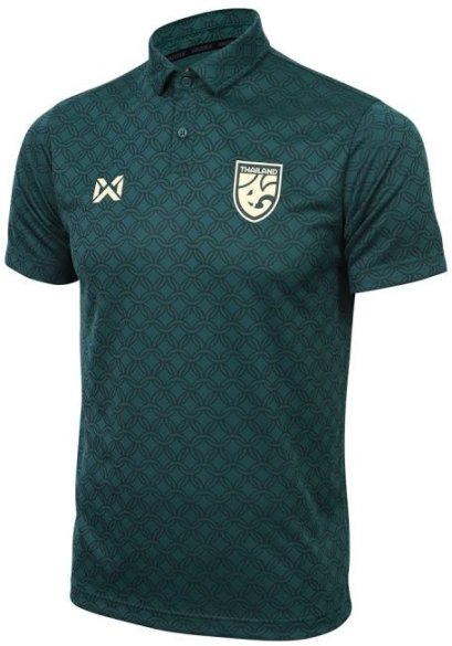 2025 - 26 Thailand National Team Thai Football Soccer Brown Polo Shirt