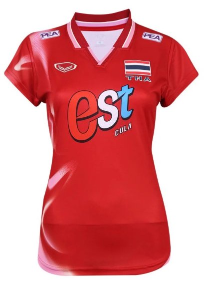 2025 Thailand Volleyball National Team Thai Jersey Shirt Red - Nation League Tournament (VNL 2025)