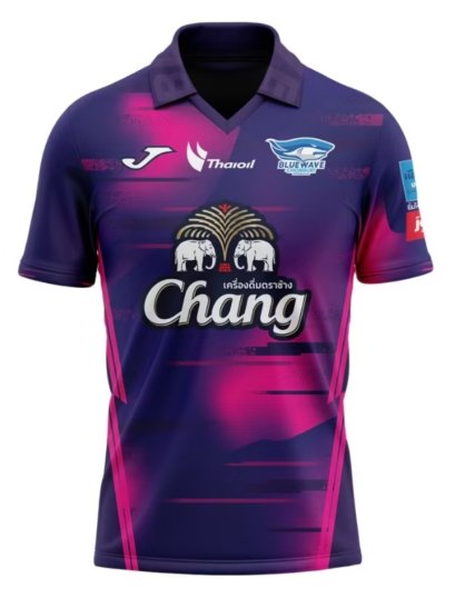 2025 Bluewave Chonburi Authentic Thailand Futsal League Jersey Shirt Away Pink Purple - Player Edition