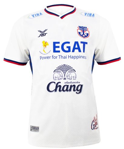 2024 - 25 Thai Navy FC Thailand Football Soccer League Jersey Shirt White - Player Edition