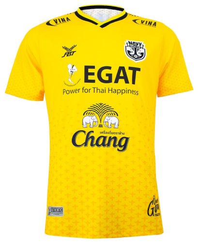 2024 - 25 Thai Navy FC Thailand Football Soccer League Jersey Shirt Yellow - Player Edition