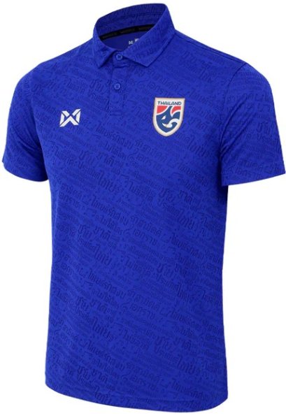 2026 - 27 Thailand National Team Thai Football Soccer Blue Polo Shirt