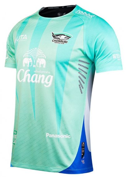 2023 - 24 Chonburi FC Thailand Football Soccer League Jersey Shirt Third Green - Player Edition