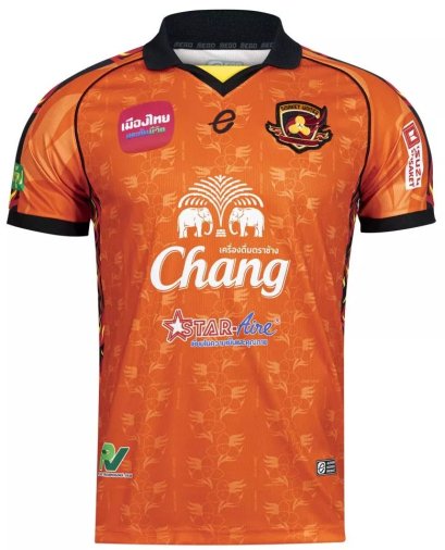 2025-26 Sisaket FC Authentic Thailand Football Soccer Thai League Jersey Shirt Home Black Orange - Player Version