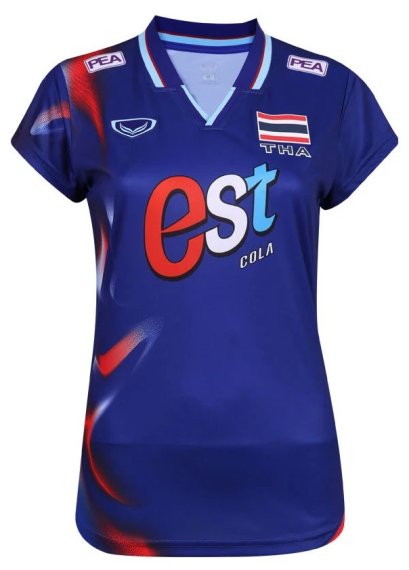 2025 Thailand Volleyball National Team Thai Jersey Shirt Blue - Nation League Tournament (VNL 2025)
