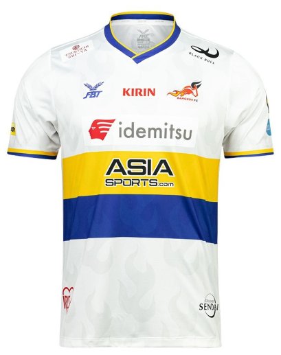 2024 - 25 Bangkok FC Authentic Thailand Football Soccer League Jersey Away White - Player Version